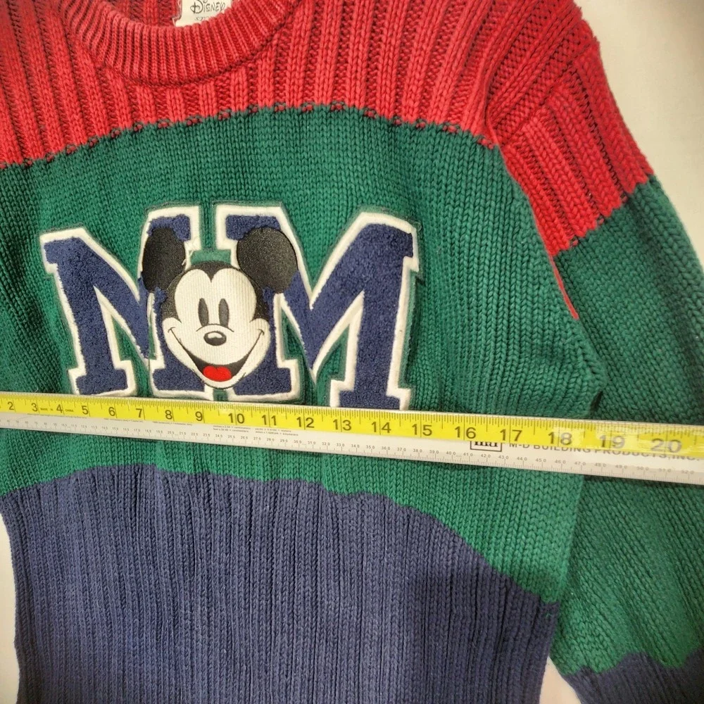 Mickey Mouse Disney Store Men's Knit Sweater Stripe Multicolor Size L - Picture 8 of 10